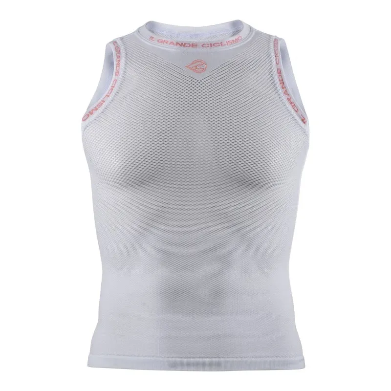 Maglia intima senza maniche Cinelli Tempo - Bianco rosa