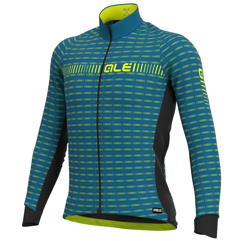 Maglia maniche lunghe Ale PRR Green Road - Blu giallo