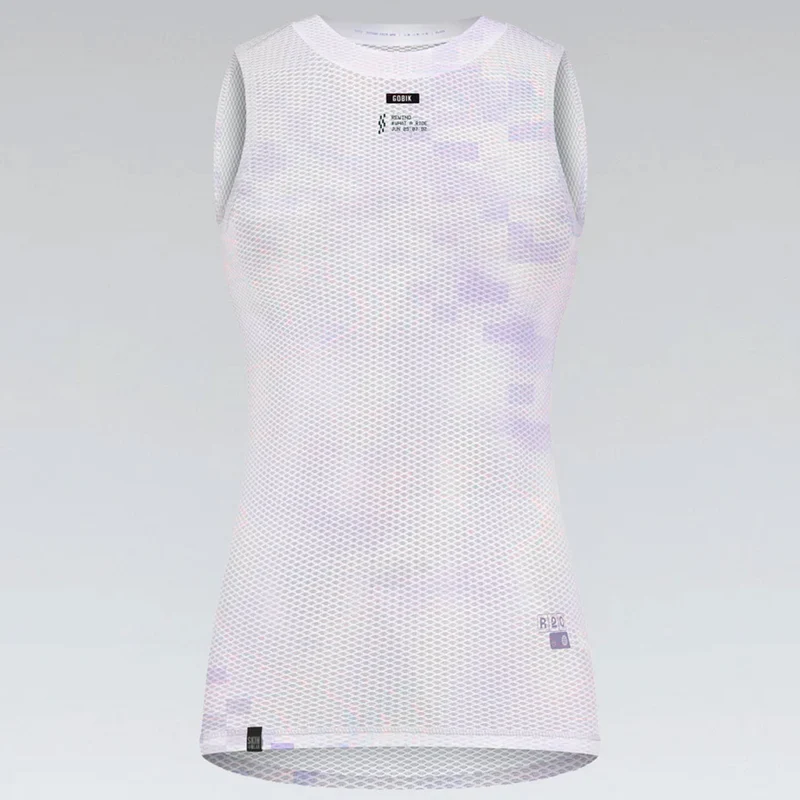 Maglia intima senza maniche donna Gobik Second Skin - Bianco viola