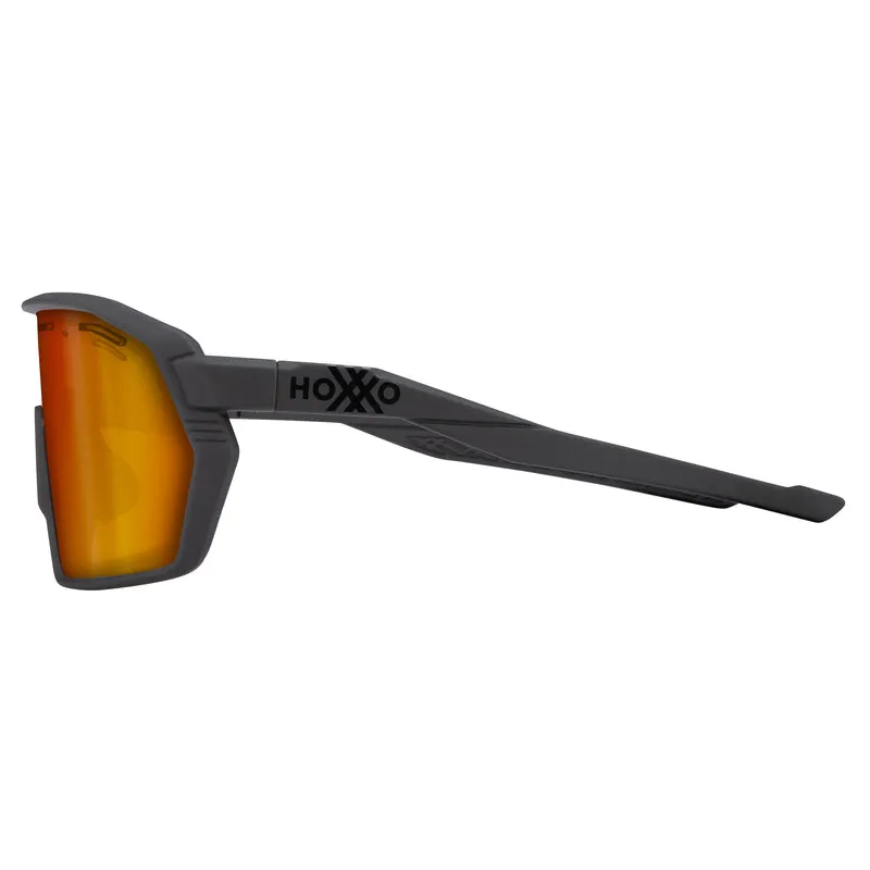 Occhiali Hoxxo Tephra Air lente arancio - Nero opaco