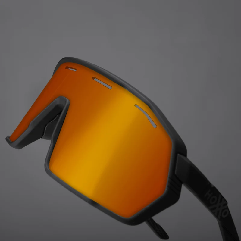 Occhiali Hoxxo Tephra Air lente arancio - Nero opaco