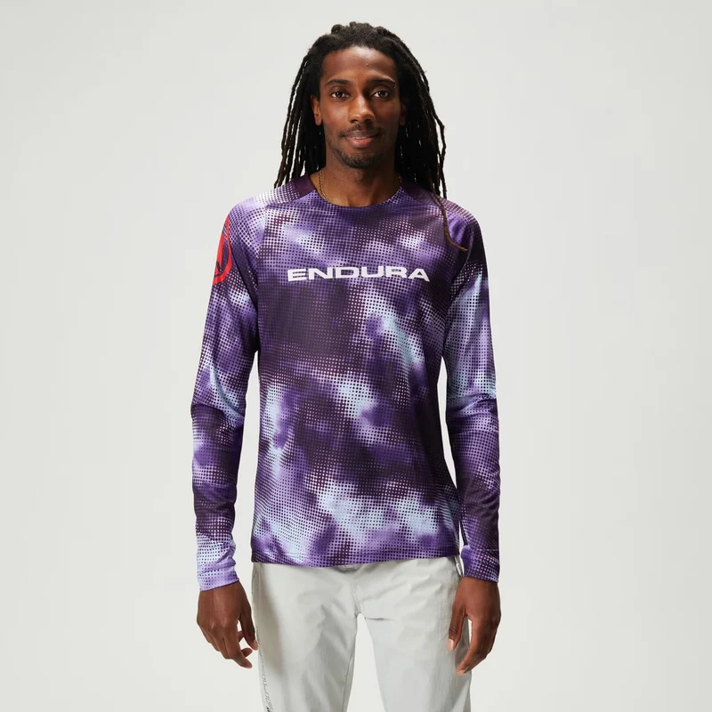 Maglia maniche lunghe Endura Pixel Cloud LTD - Viola