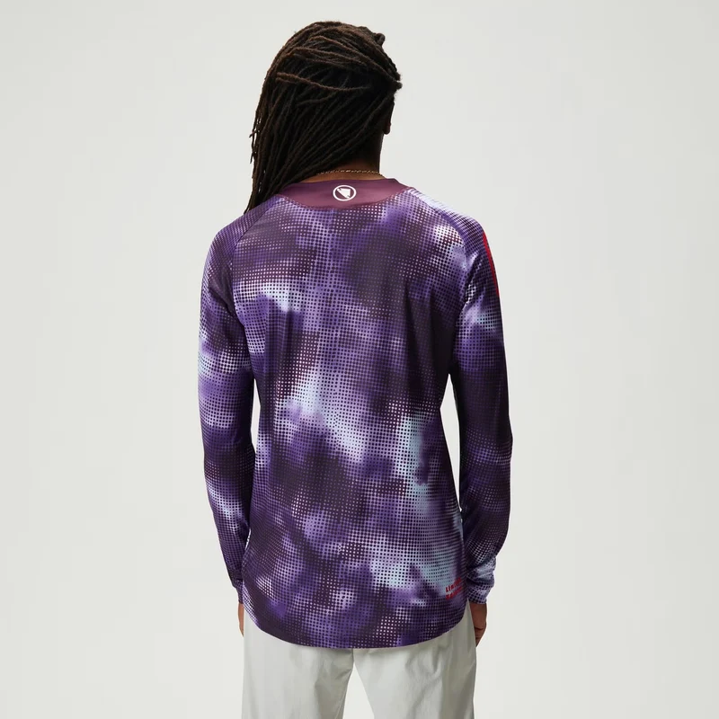 Maglia maniche lunghe Endura Pixel Cloud LTD - Viola
