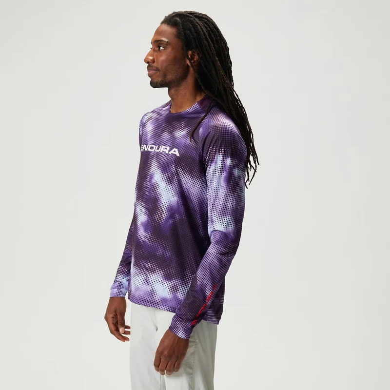Maglia maniche lunghe Endura Pixel Cloud LTD - Viola
