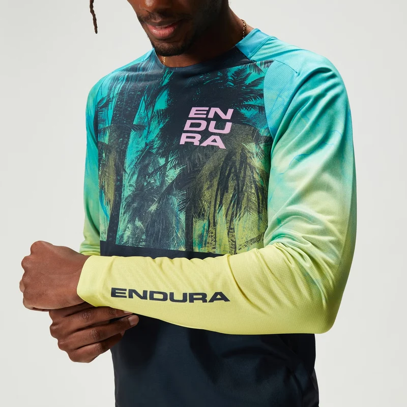 Maglia maniche lunghe Endura Tropical Print LTD - Azzurro