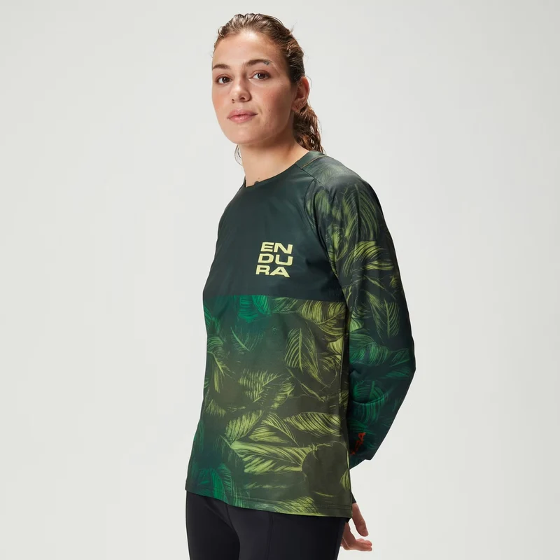 Maglia maniche lunghe donna Endura Tropical Tee LTD - Verde
