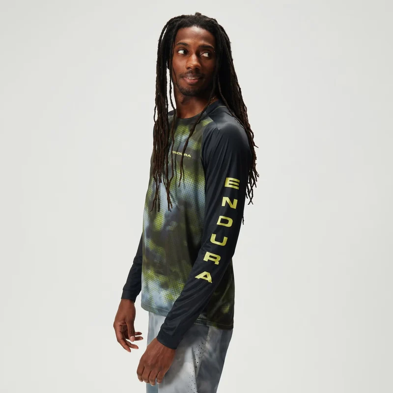 Maglia maniche lunghe Endura Pixel Cloud LTD - Verde