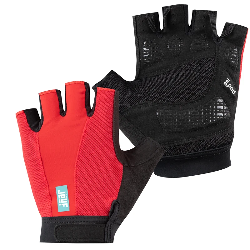 Guanti Jëuf Essential Solid corti - Nero rosso