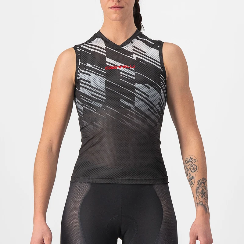 Maglia donna senza maniche Castelli Insider - Nero