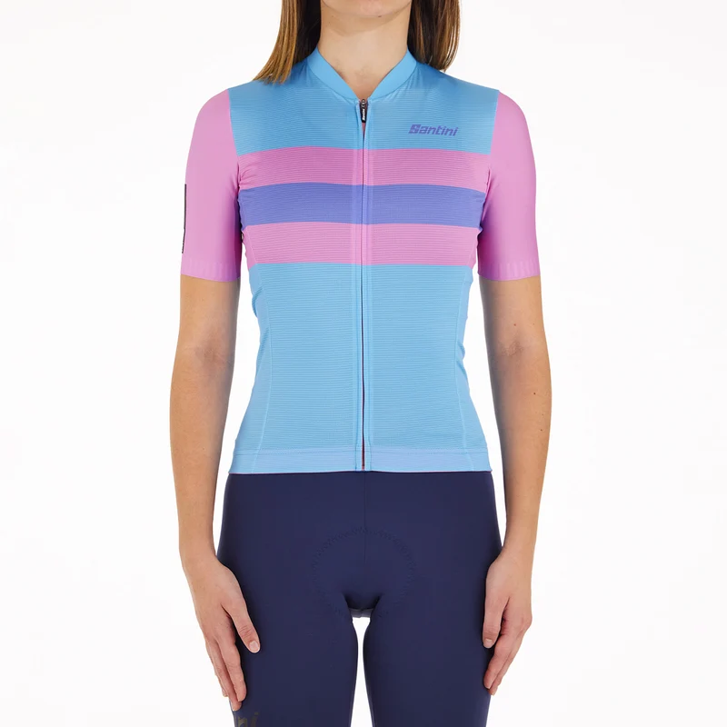 Maglia donna Santini Eco Sleek Bengal - Azzurro rosa