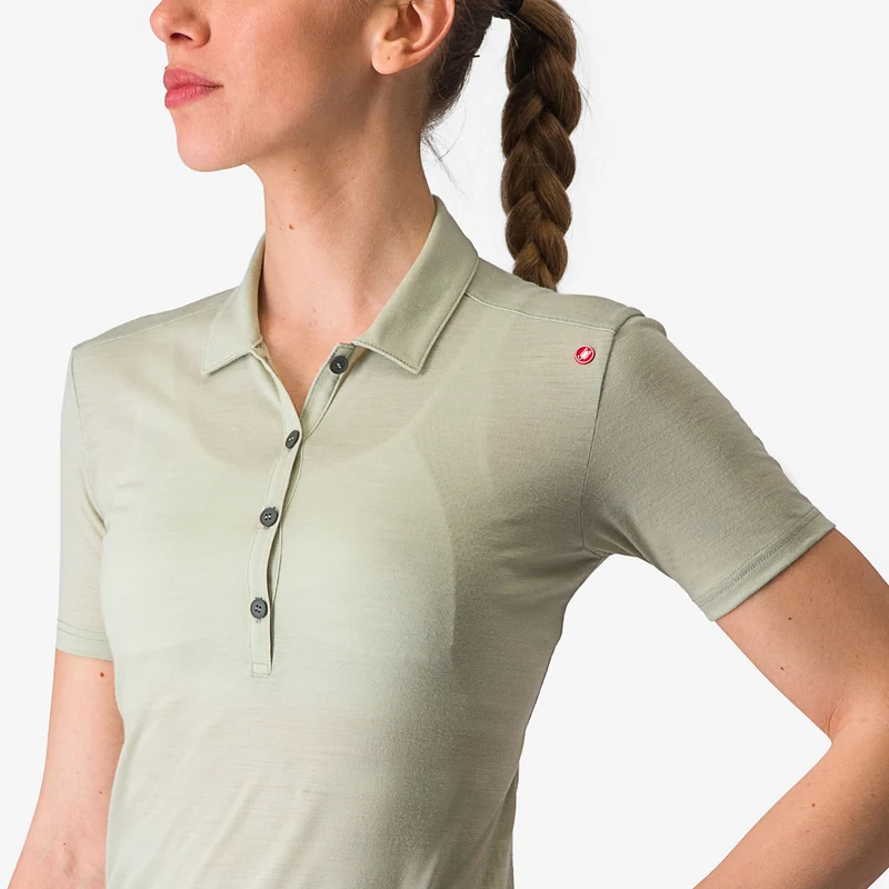 Polo donna Castelli Merino - Verde