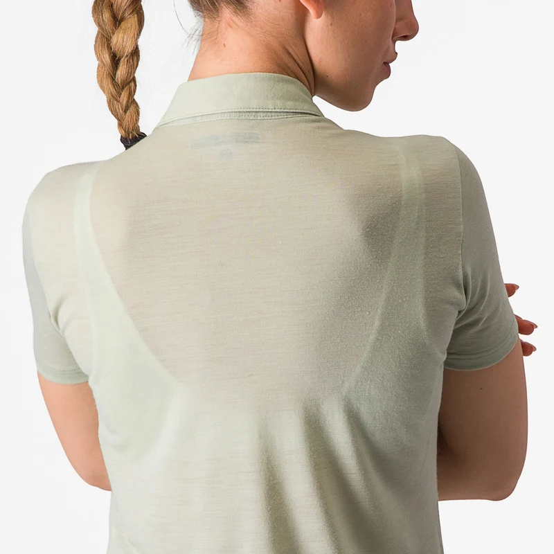 Polo donna Castelli Merino - Verde