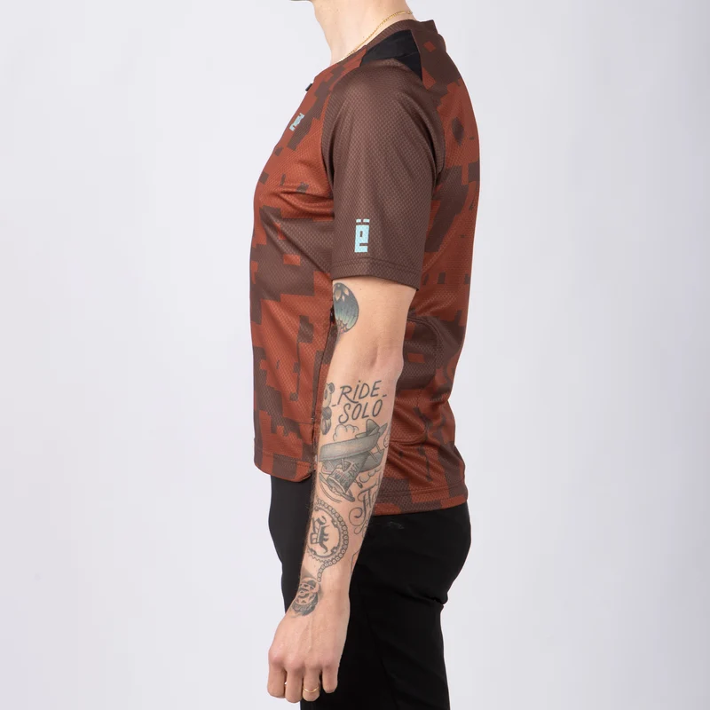 Maglia Jëuf Pro Gravel con zip - Marrone