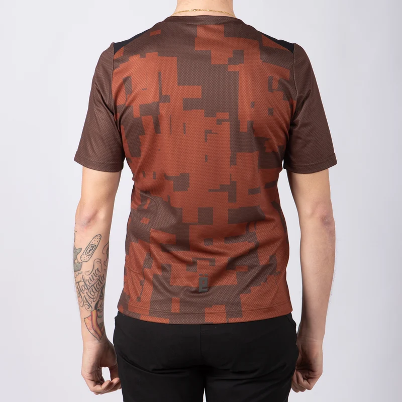 Maglia Jëuf Pro Gravel con zip - Marrone