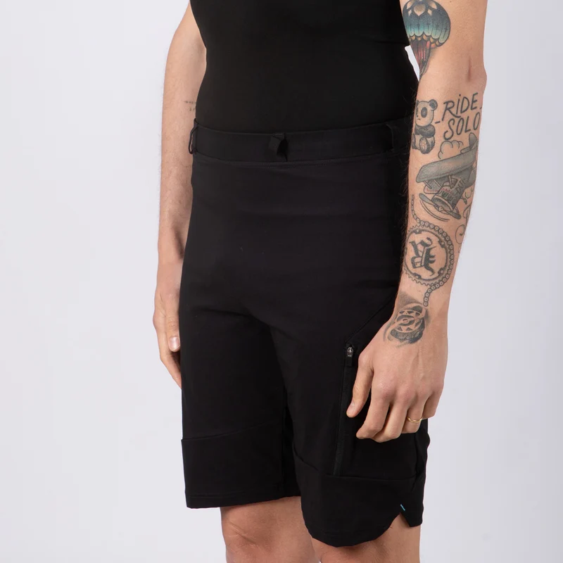 Baggy Jëuf Pro Gravel con fondello - Nero