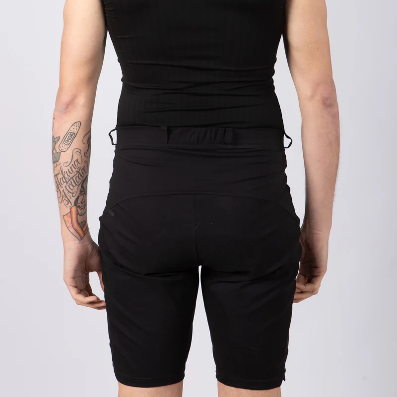 Baggy Jëuf Pro Gravel con fondello - Nero