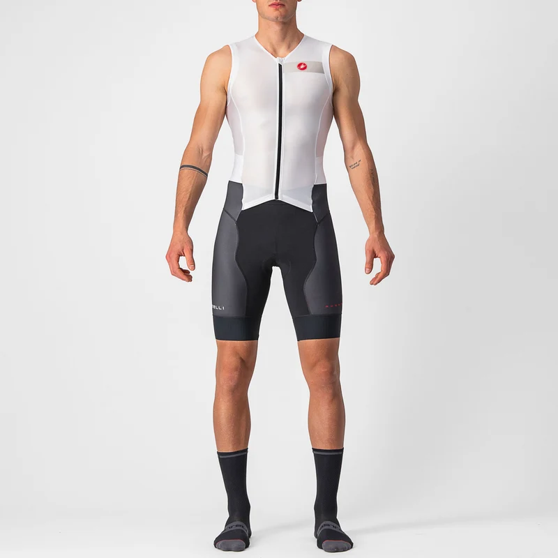 Body senza maniche Castelli Free Sanremo 2 Suit - Bianco nero
