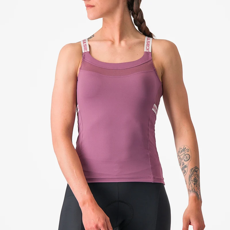 Top donna Castelli Bavette - Viola bianco