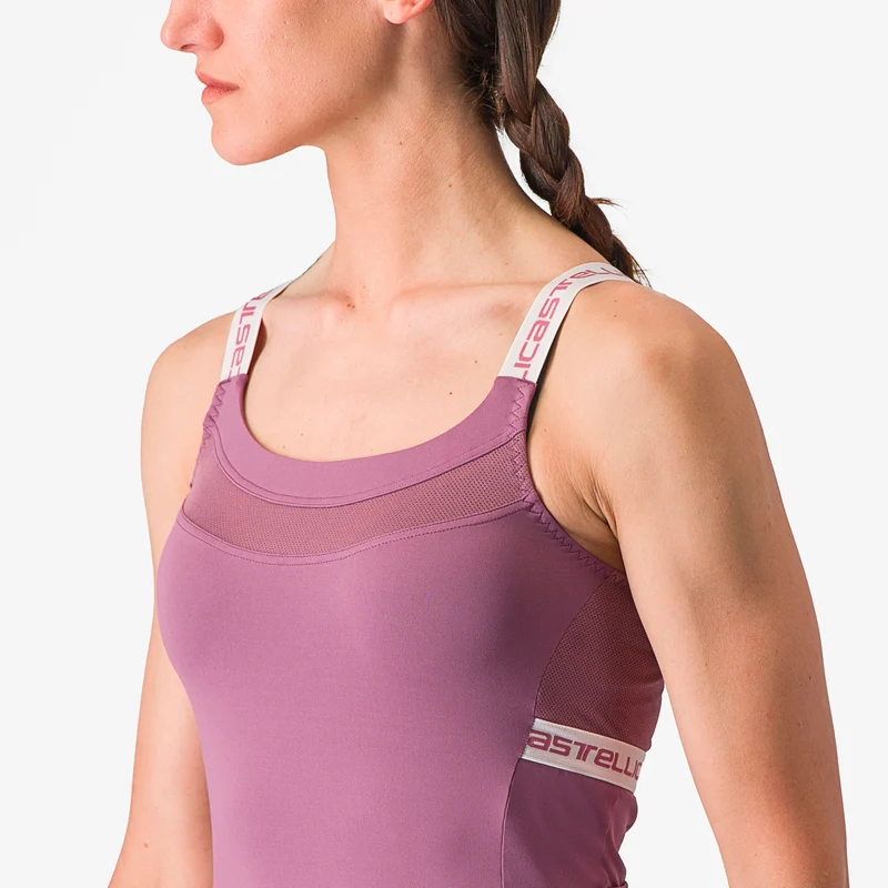 Top donna Castelli Bavette - Viola bianco