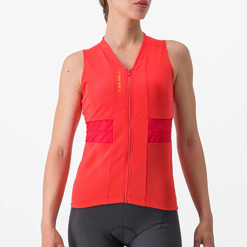 Maglia donna senza maniche Castelli Anima 4 - Rosso