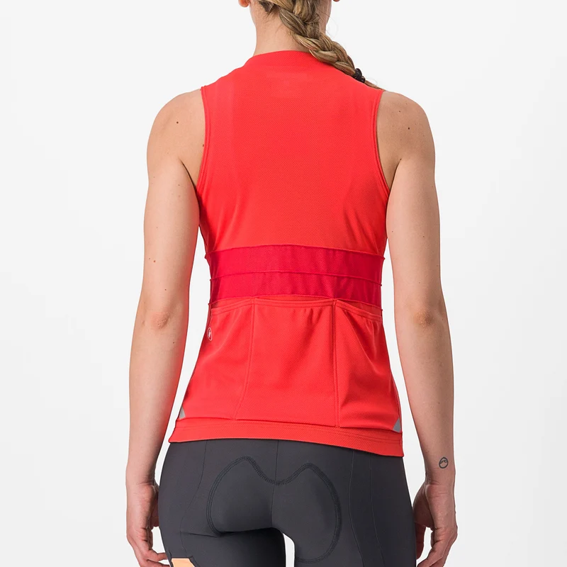 Maglia donna senza maniche Castelli Anima 4 - Rosso