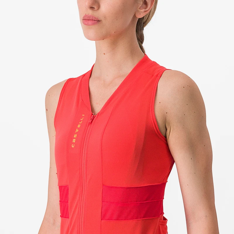 Maglia donna senza maniche Castelli Anima 4 - Rosso