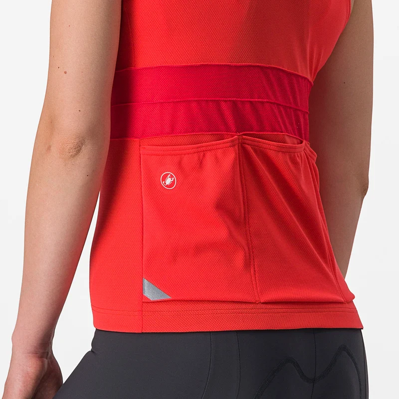 Maglia donna senza maniche Castelli Anima 4 - Rosso