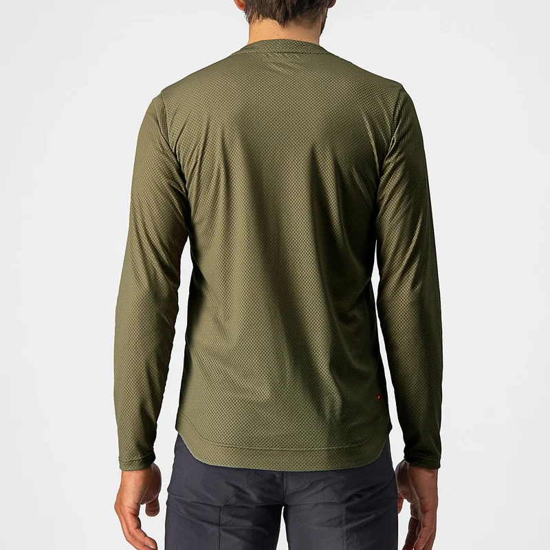 Maglia maniche lunghe Castelli Trail Tech Tee - Verde scuro