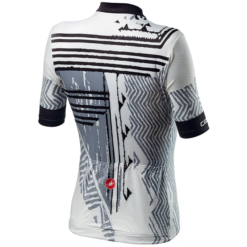 Maglia donna Castelli Astratta - Bianco nero
